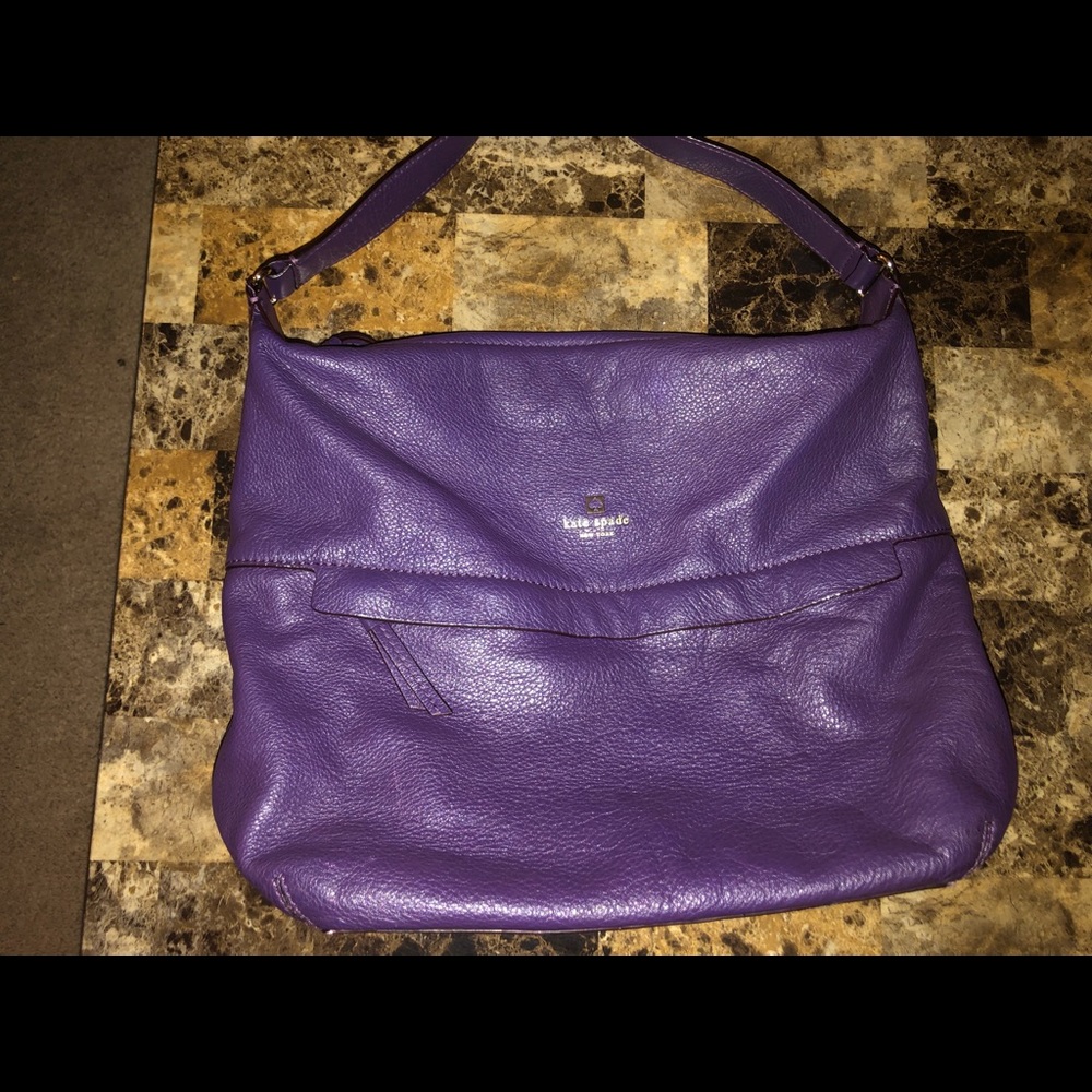 GUC Purple leather Kate Spade Hobo